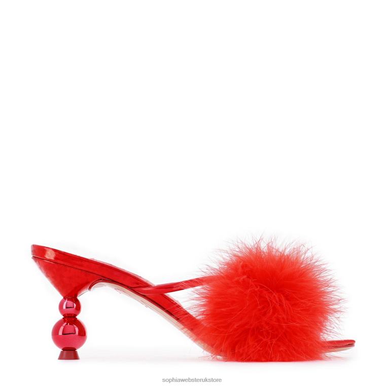 Sophia Webster Delicia Marabou Mid Mule HTFF167 Footwear